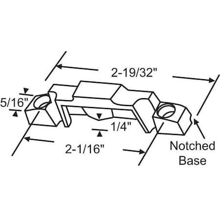 Strybuc Sash Lock Keeper Bronze 50-372-1